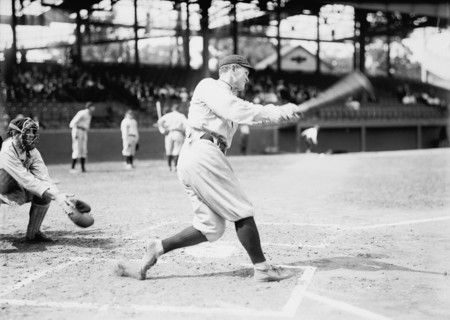 Unidentified Cleveland Al Player, at National Park, Washington, D.C. (Baseball), 1913.