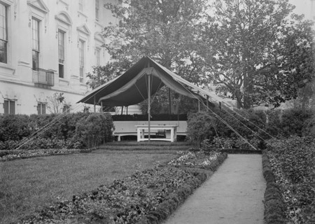 White House - Tent in Rose Garden, 1914.