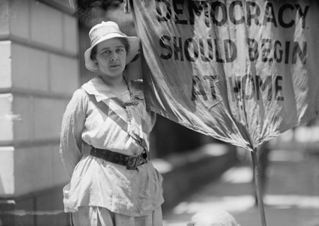 Woman Suffrage - Mrs. Swing, Picketing White House, 1917.