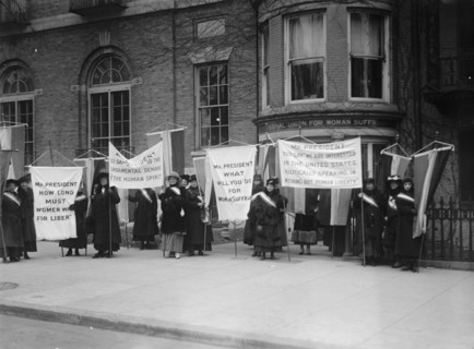 Woman Suffrage - Pickets at White House, 1917.