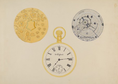 Gold Watch Frame and Case, c. 1936.