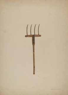 Horse Drawn Hay Fork, c. 1941.