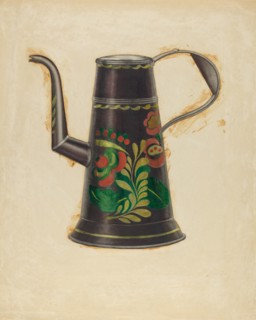 Toleware Teapot, c. 1936.