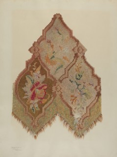 Embroidered Table Scarf, c. 1941.