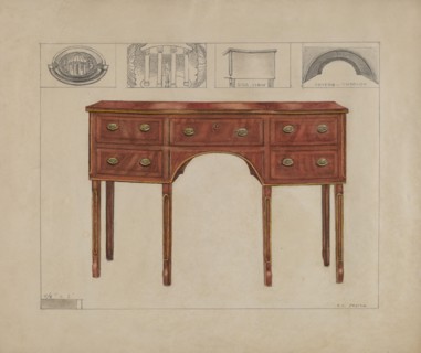 Side Board-Sheraton, c. 1936.