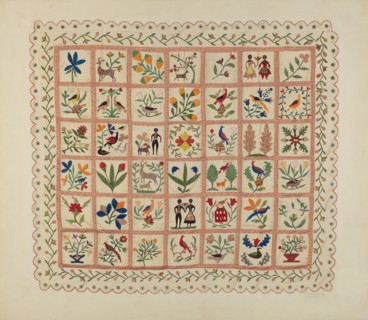 Applique Bedspread, c. 1941.