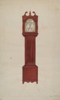 Hall Clock (Grandfather's Clock), c. 1937.