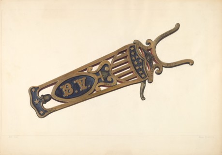 Brass Bootjack, c. 1938.