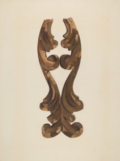 Wood Carving - Scroll, c. 1939.