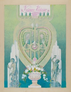 Parterre and Fountains of Blind Institution, c. 1936.