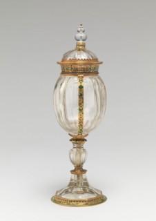 Covered Cup with Shield of Arms of the Countess of Gleichen, c. 1566 (crystal); 1566 (mounts).