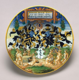 Plate with a heraldic design, c. 1552/1563.