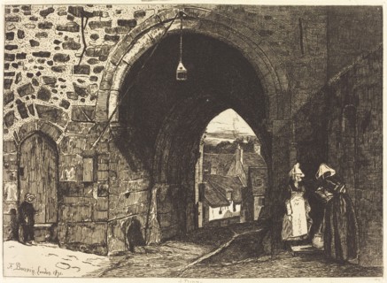 The gate of St Malo in Dinan (La Porte de St Malo à Dinan), 1871.