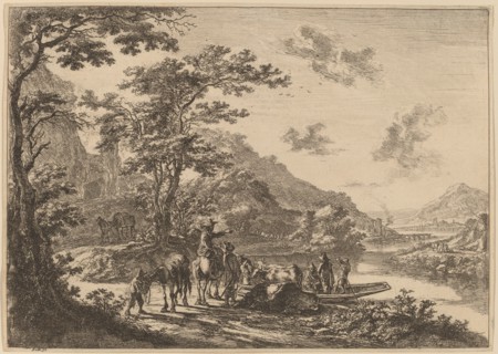 View of the Tiber in the Campagna.