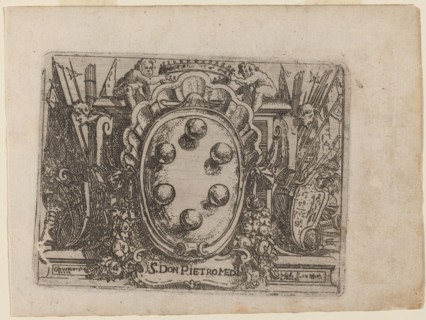 Dedication to Don Pietro Medici from "Bizzarie di varie Figure", 1624.