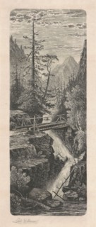 Waterfall, Rocky Mountains, 1880.