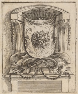 Architectural Motif with a Drape with Fruit, c. 1690.