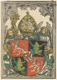 The Coat of Arms of Wigeleus von Fröschel, Bishop of Passau, 1503.