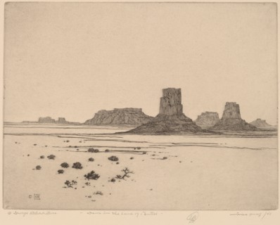 Dawn in the Land of the Buttes, c. 1920.