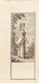 Girl with Fan, Facing Right, 1784.