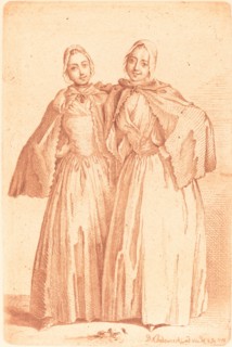 Two Standing Ladies (Demoiselles Quantin), 1758.