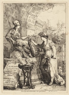 Exegi Monumentum (Art Inscribing Minerva's Shield), 1775.