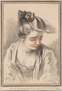 Head of a Young Woman Wearing a Hat, 1773.