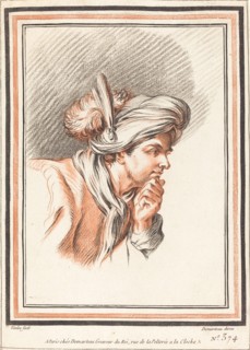 Head of a Man Wearing a Plumed Turban, 1772.