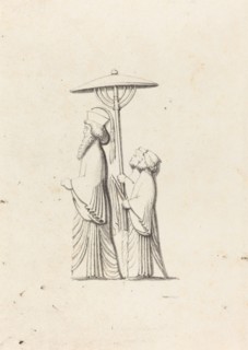 Sculpture at Persepolis, from Le Bruyn's Travels, published 1829.