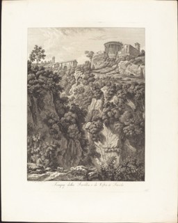Tempj della Sibilla e Vesta a Tivoli, 1798.