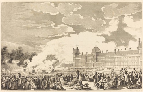 La Pompe funebre en l'honneur des martyrs de la Journee du 10 dans le jardin national, probably 1794.