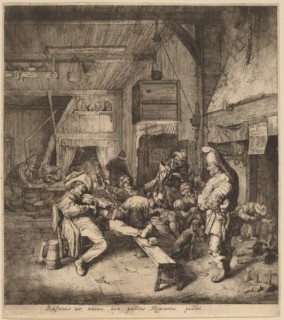 Violin Player Seated in a Tavern, 1685.
