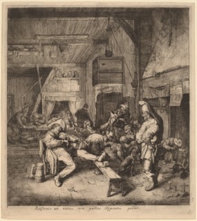 Violin Player Seated in a Tavern, 1685.