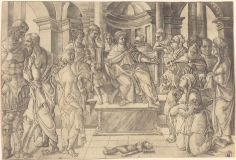The Judgment of Solomon, probably c. 1516.