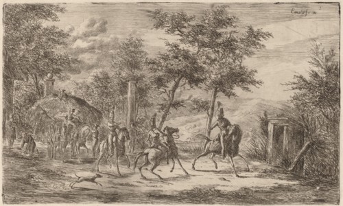 Cavalry and Hay Wagon.