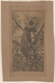 Gathering Leaves (Raccoglitrice di foglie), c. 1887.