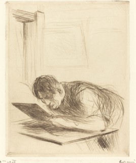 Forain Etching (first plate), 1912.