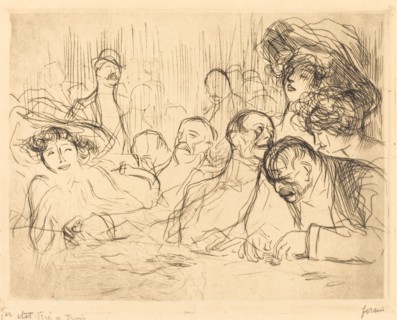 At the Gambling Table (first plate), 1909.