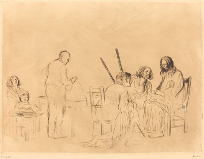 Before the Supper at Emmaus (first plate), 1910.