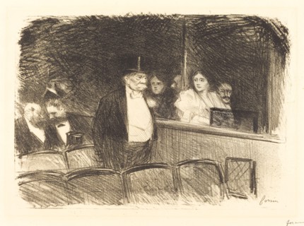 At the Theatre, c. 1892.