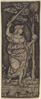 Allegorical Figure: Woman with Sword and Sphere, c. 1490/1510.