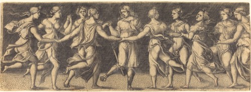 Apollo Dancing with the Nine Muses.