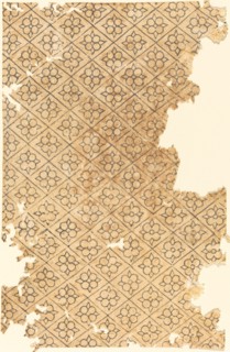 Sheet with Flower and Diamond Pattern.