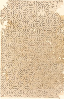 Sheet with Flower and Diamond Pattern.