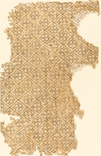 Sheet with Flower and Diamond Pattern.