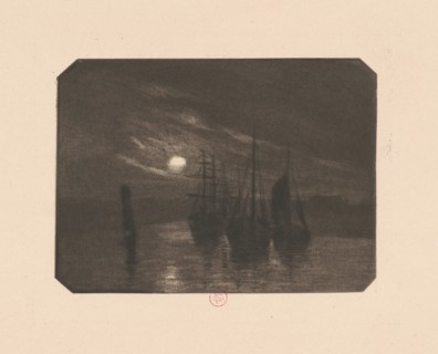 A Moonlit Harbor, 1890s.