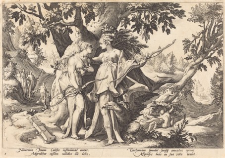 Jupiter in the Disguise of Diana Seduces Callisto.