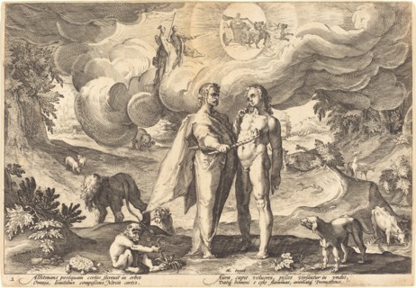Prometheus Making Man and Animating Him with Fire from Heaven.