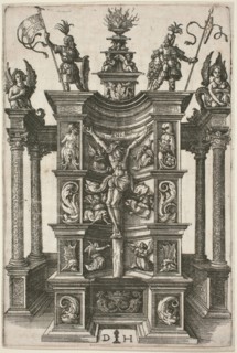 The Crucified Christ in a Decorated Niche.