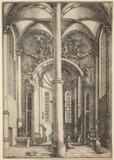 Interior of the Church of Saint Katherine with Parable of the Pharisee and the Publican, c. 1530.